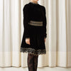 Metallic lace LONG velvet skirt by Petite Amalie