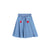 Light blue denim drawstring skirt by Little Parni
