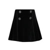 Button Logo Black Skirt By Little Parni