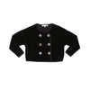 Velour Double Breasted Cardigan By Little Parni