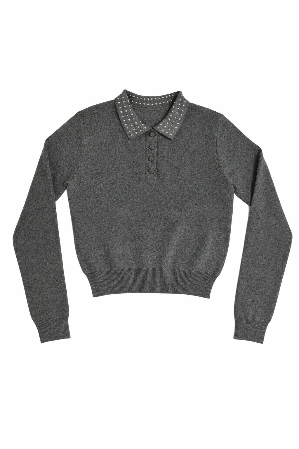 Soir Kelsey grey collared sweater