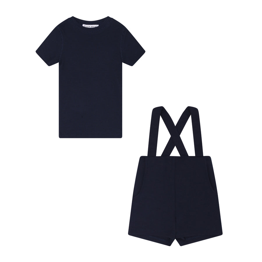Navy overall set by Little Parni
