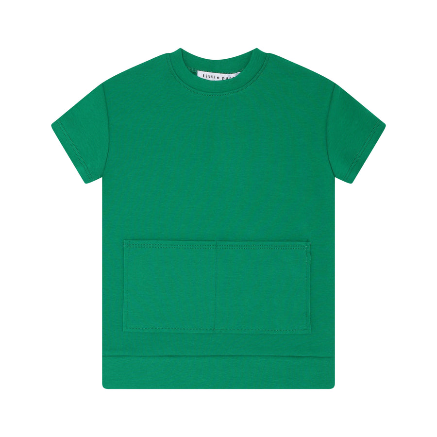 Green pocket shirt by Little Parni