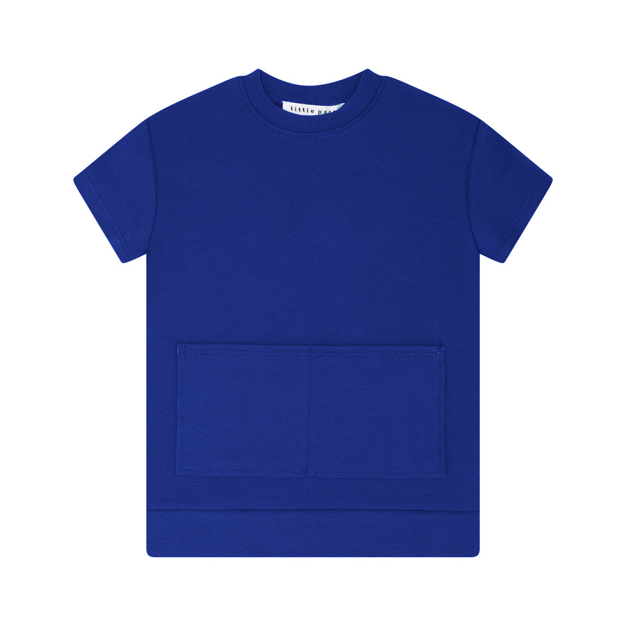 Royal blue pocket shirt by Little Parni