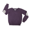 Elbow patch plum sweater by Little Parni