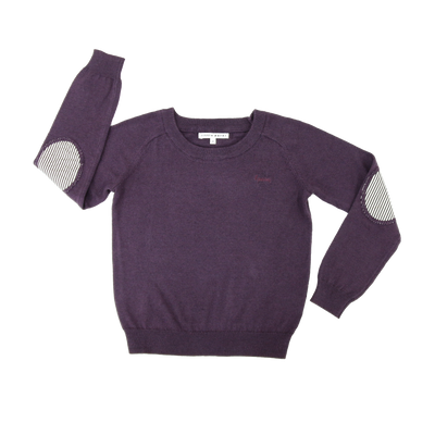 Elbow patch plum sweater by Little Parni