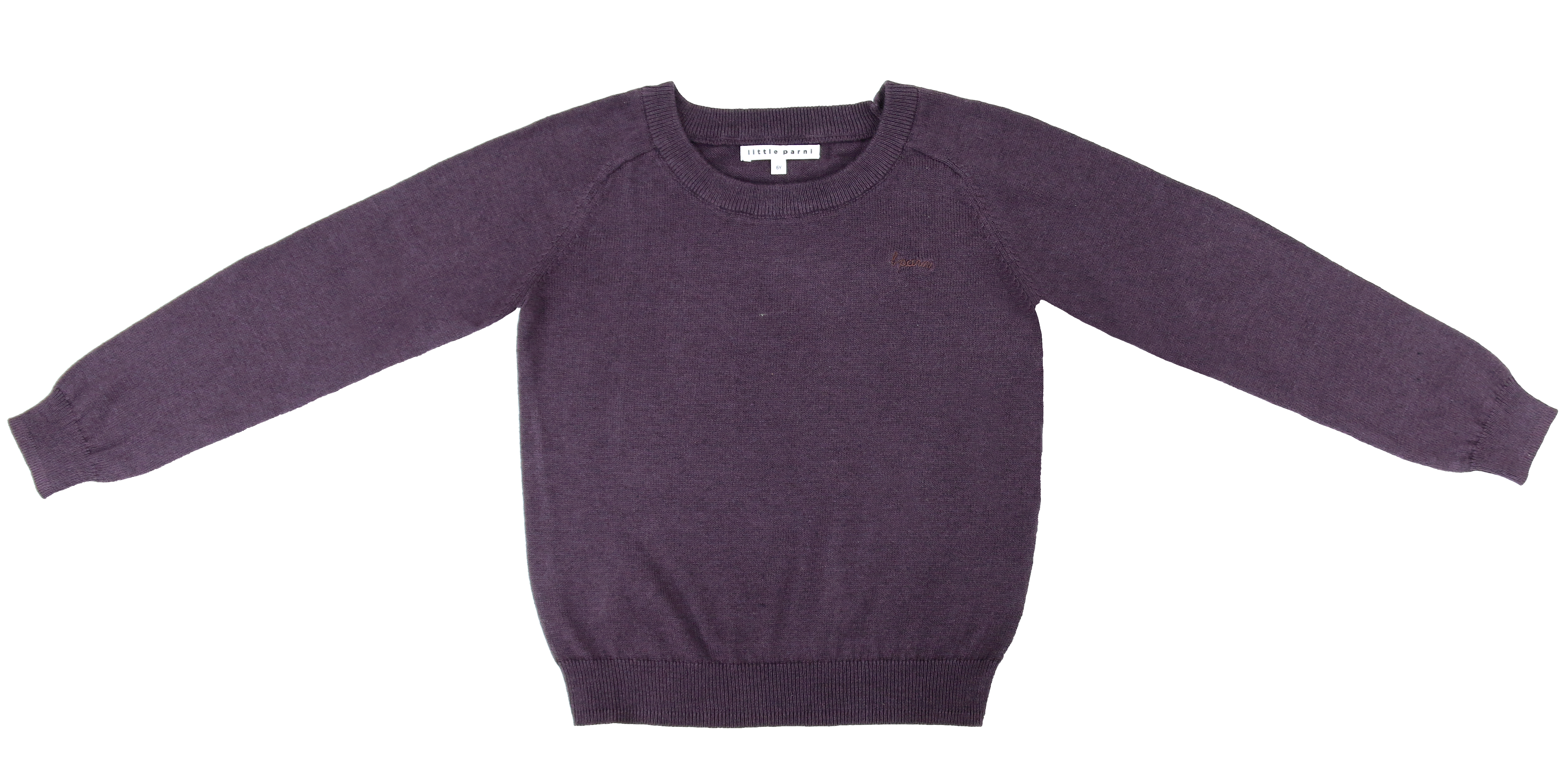 Elbow patch plum sweater by Little Parni