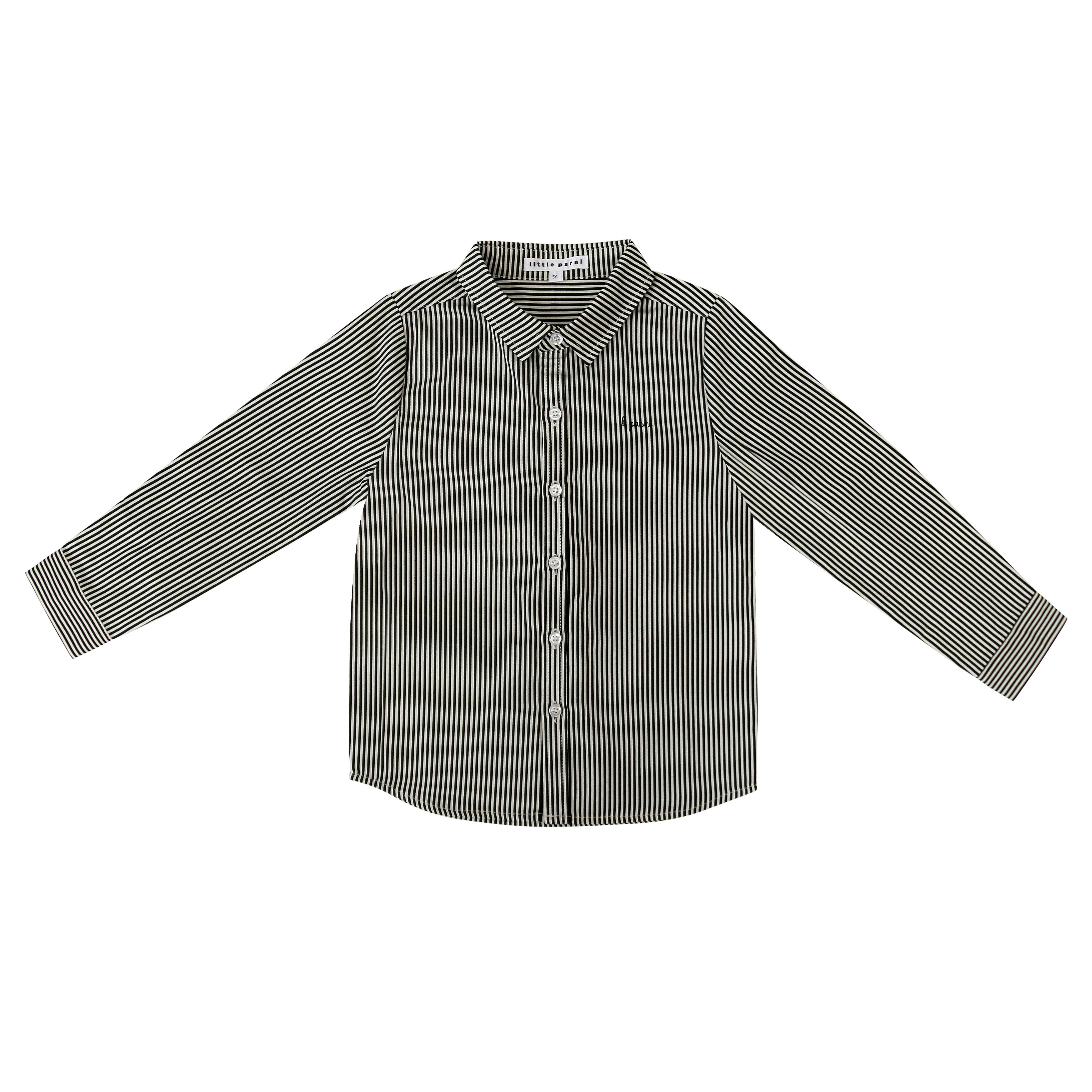 Striped black shirt by Little Parni