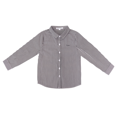 Striped plum shirt by Little Parni