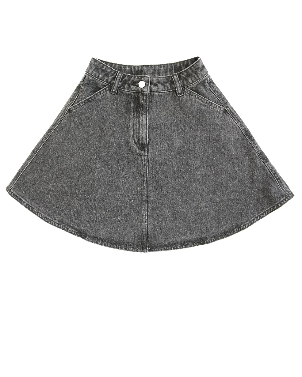 Little Parni Black denim skirt