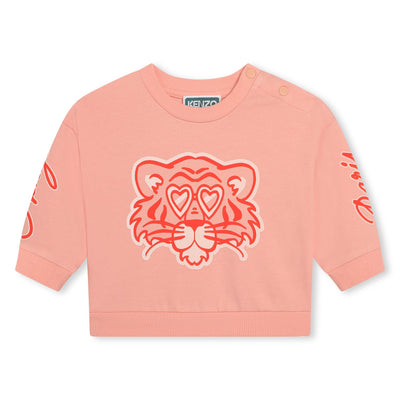 Tiger pink sweatshirt by Kenzo