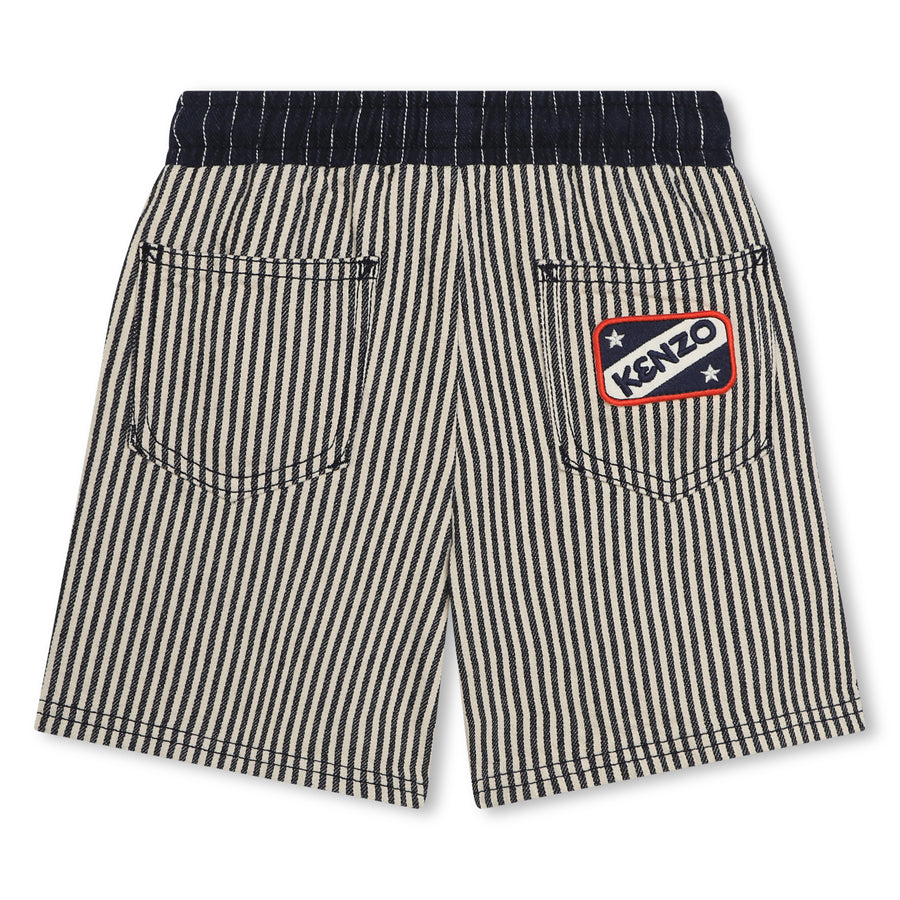 Navy stripe shorts by Kenzo