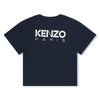 Red flower navy tee by Kenzo