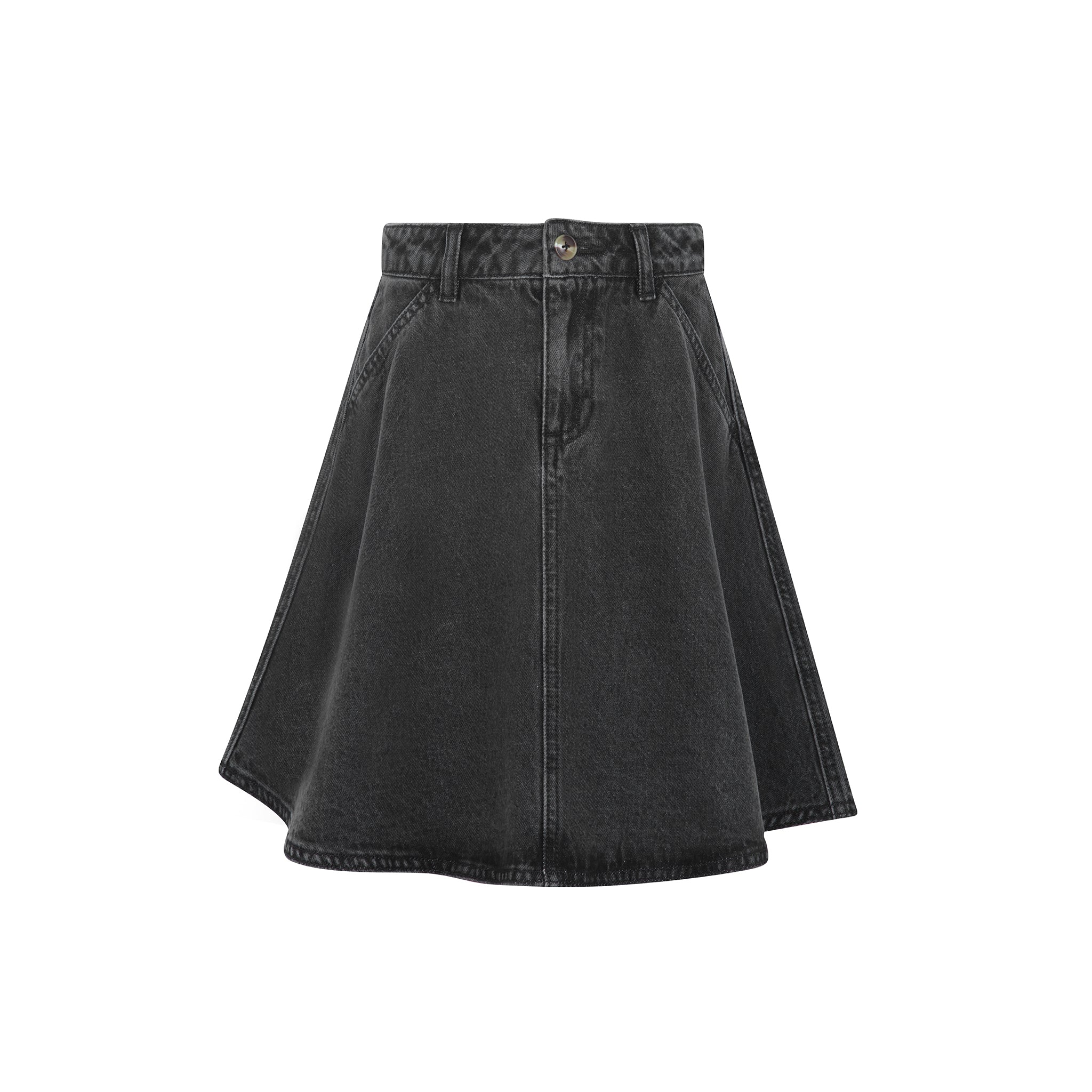 Little Parni Flair black denim skirt