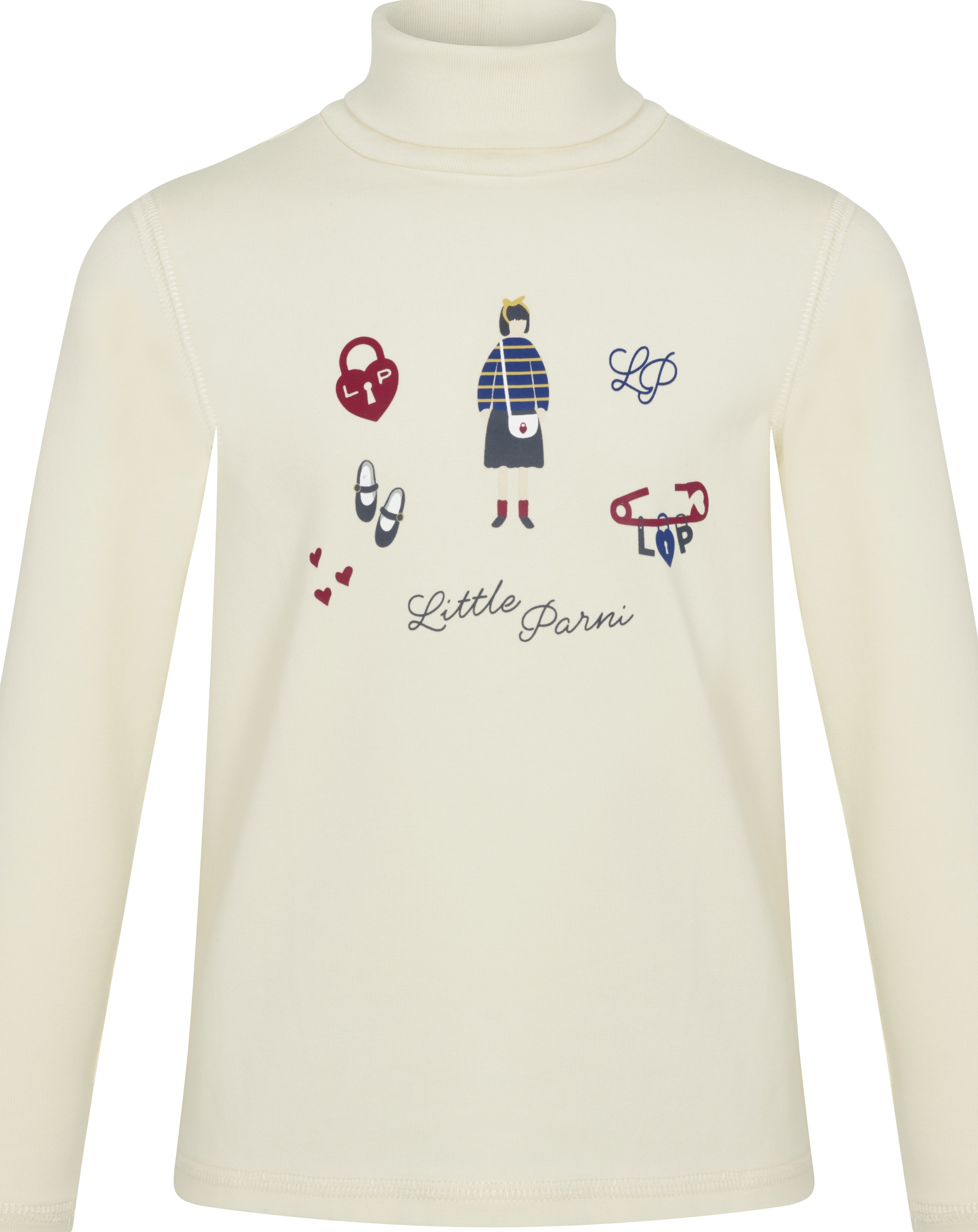 Little Parni Printed turtleneck