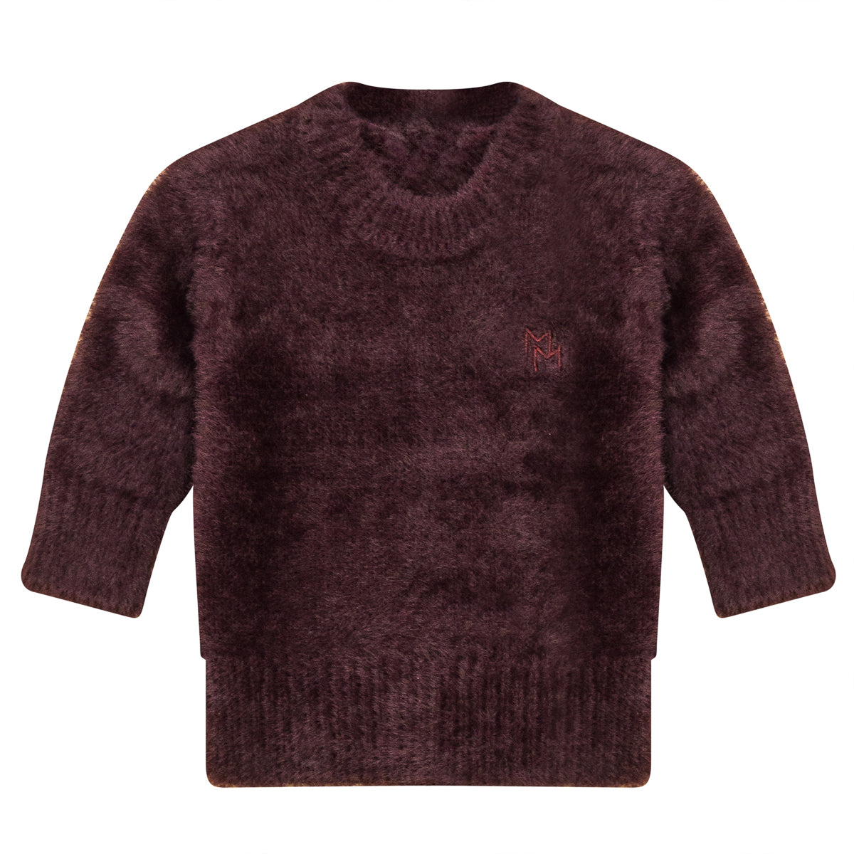 Mohair plum sweater by Mann
