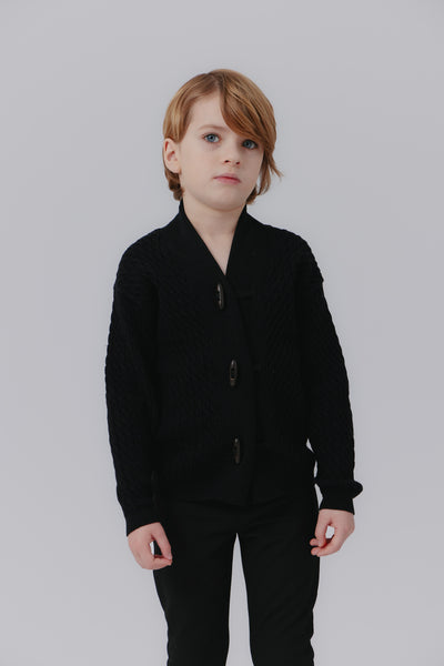 Toggle black cardigan by Kipp