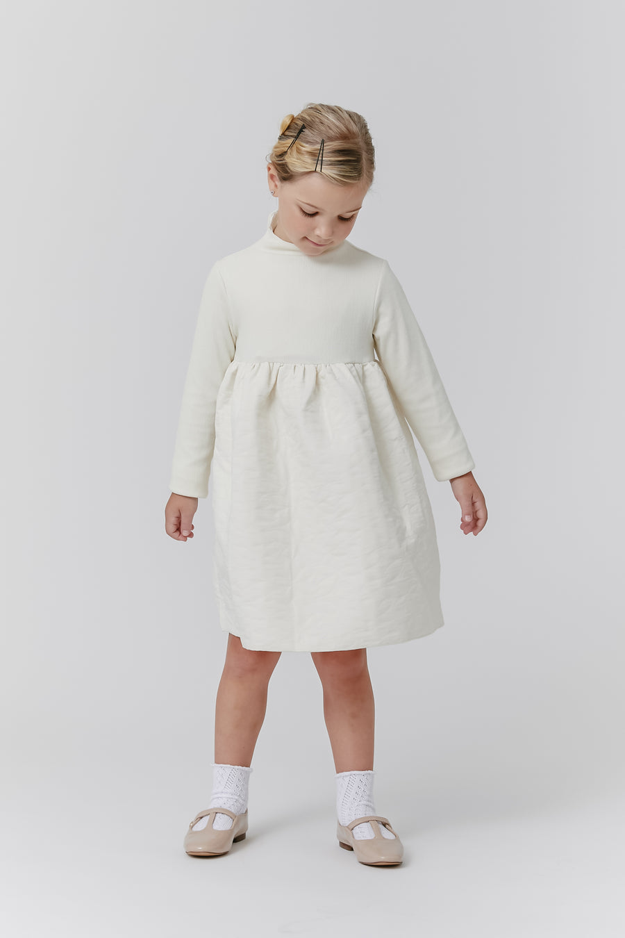 Quilted combo natural dress by Kipp
