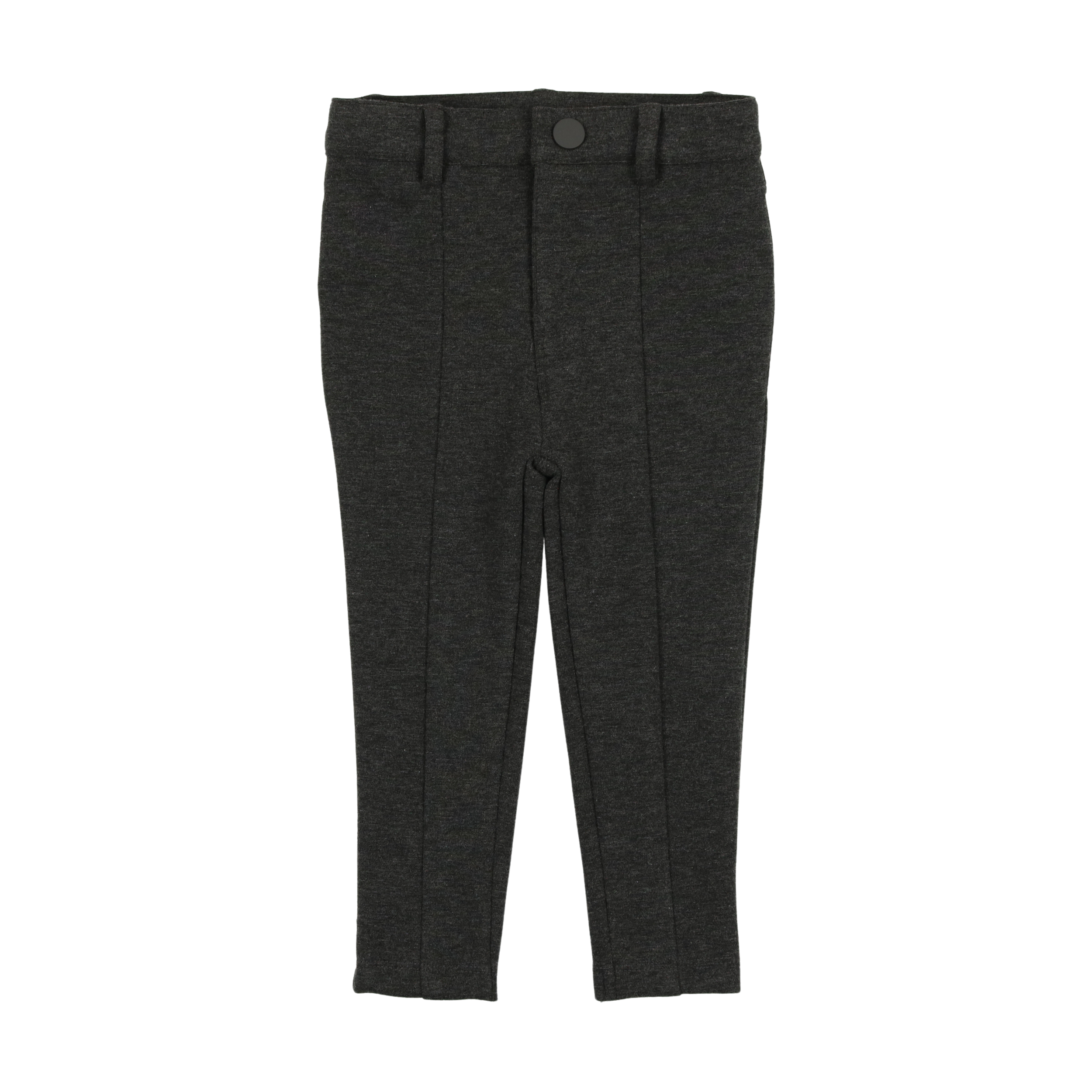 Lil Legs knit heather grey stretch pants (with seam)