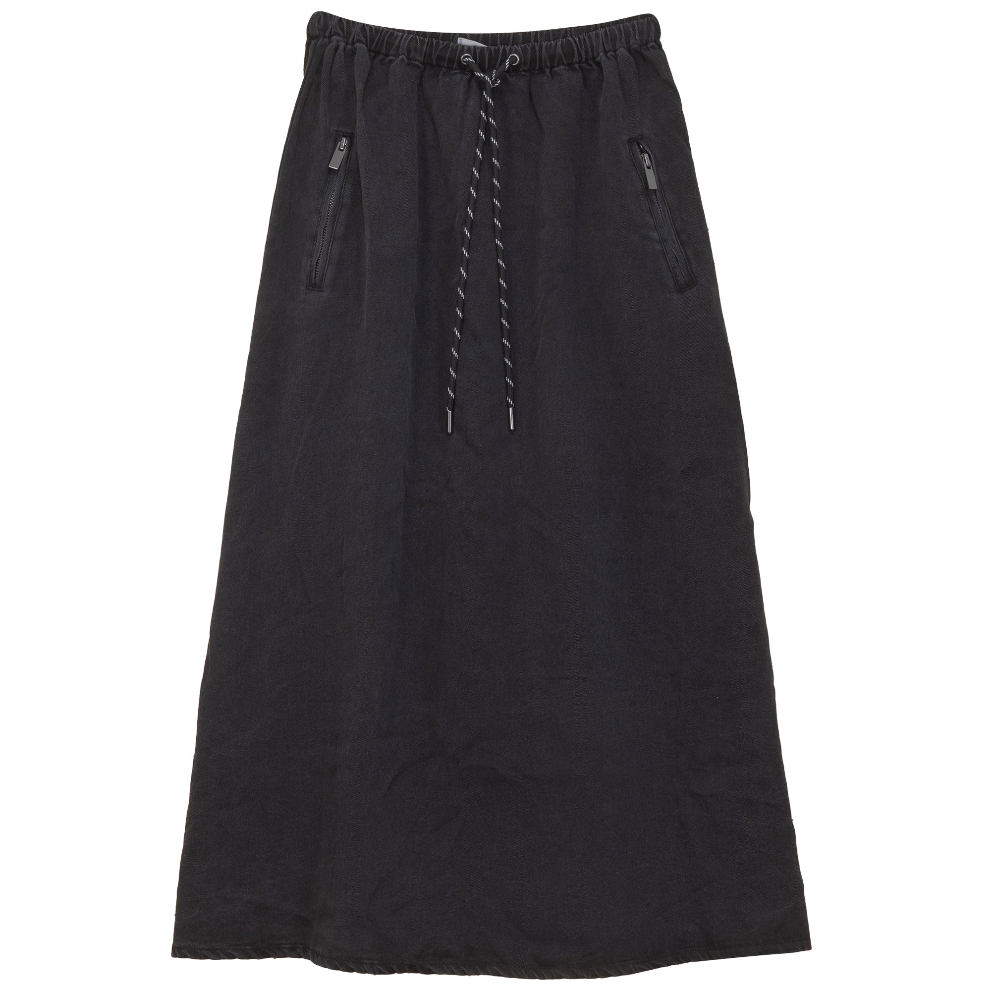 Kix Zipper pocket black denim skirt