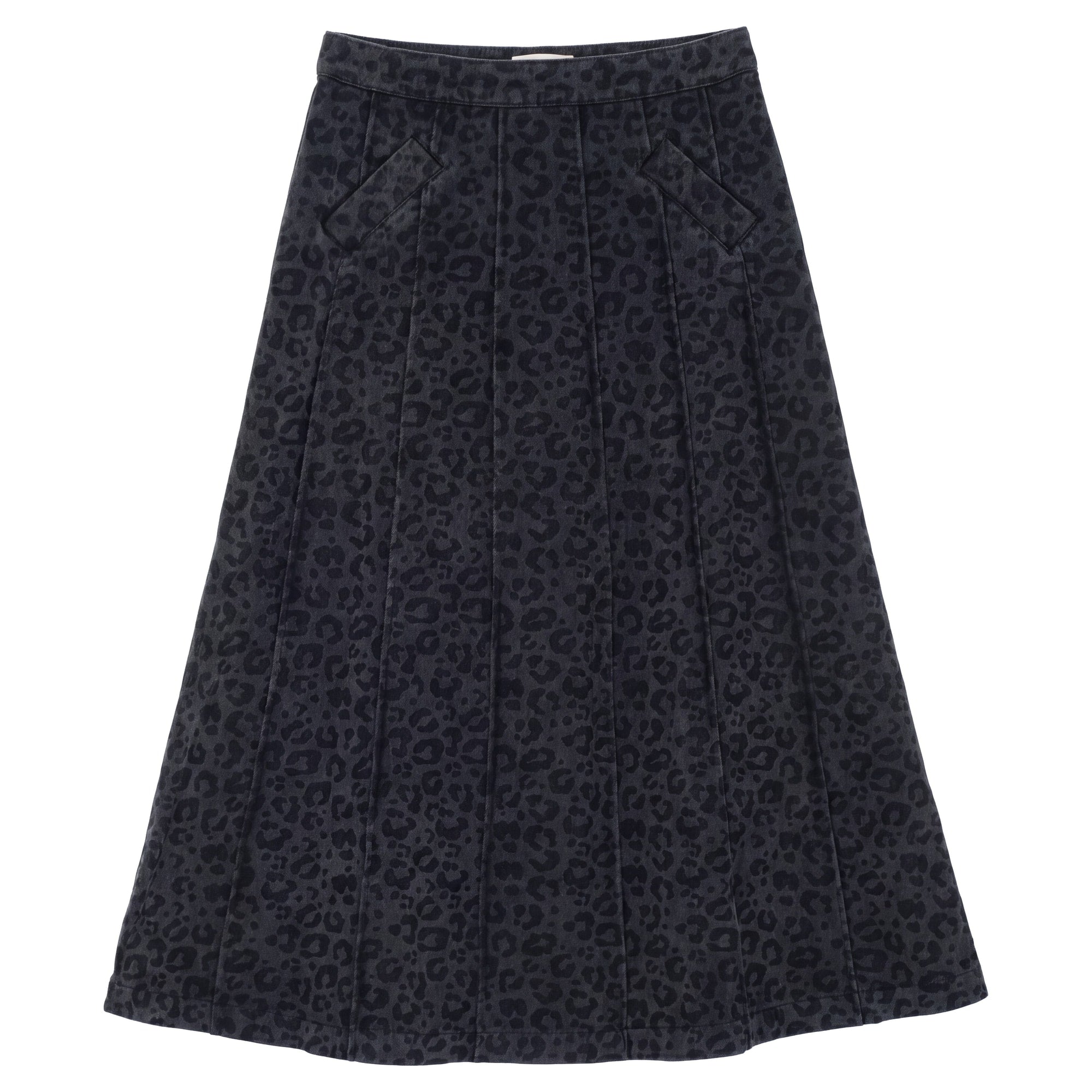 Kix Leopard denim skirt
