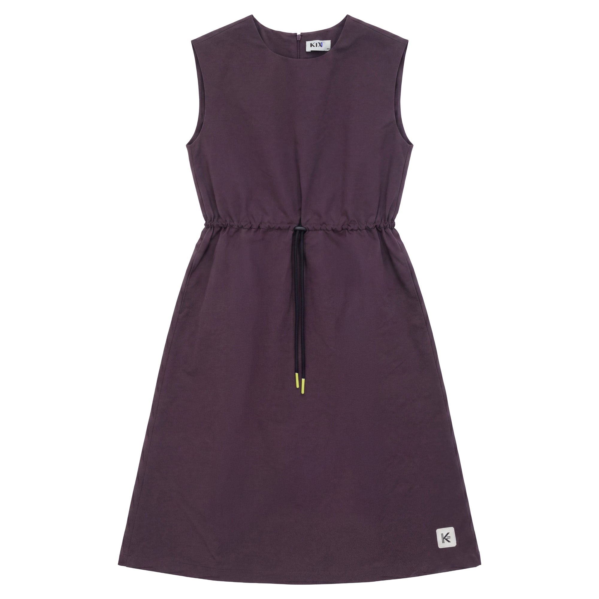 Kix Drawstring waist plum dress