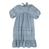 Pleated chambray smock dress by Petite Pink