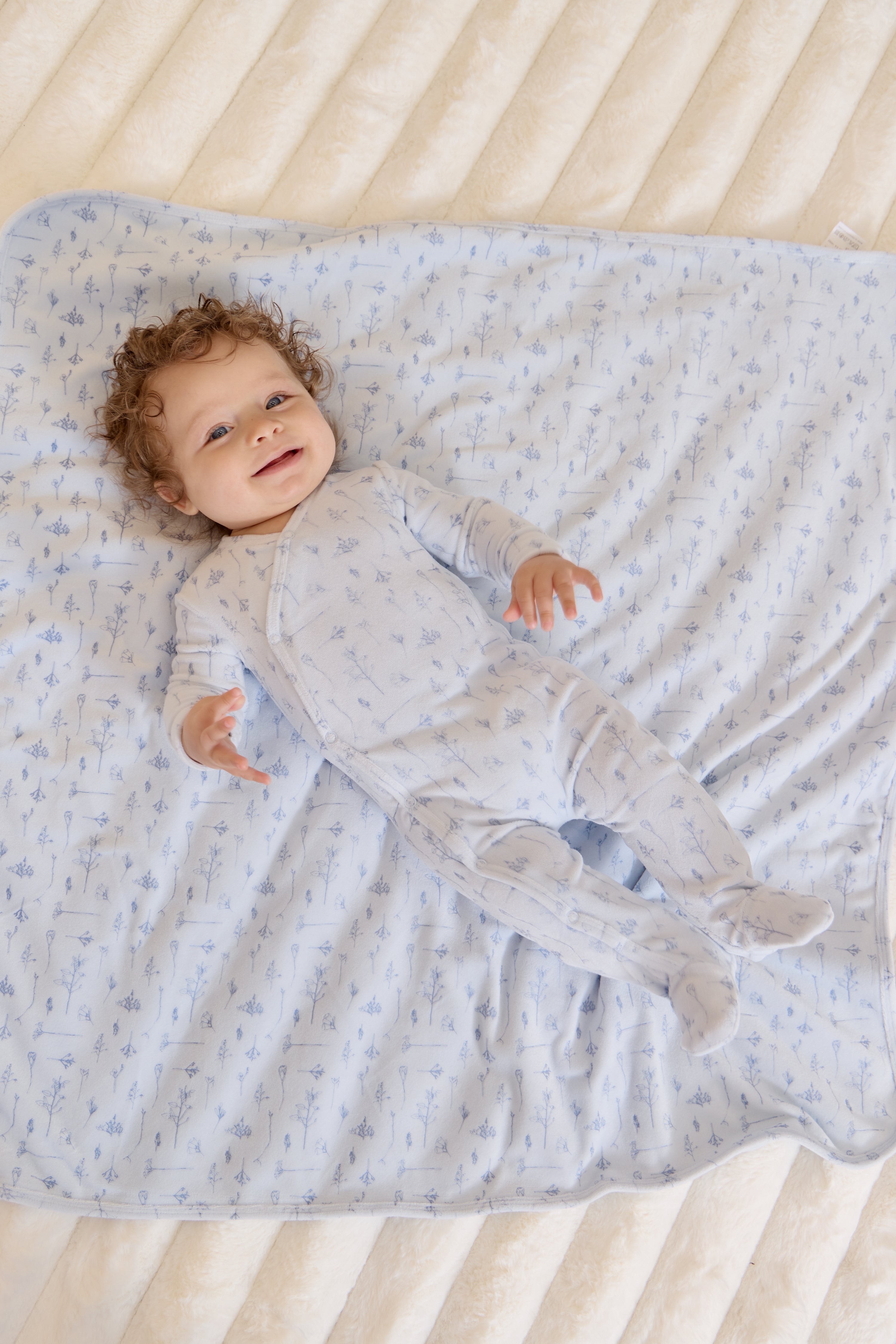Kipp Baby Stem fusion blue footie + beanie