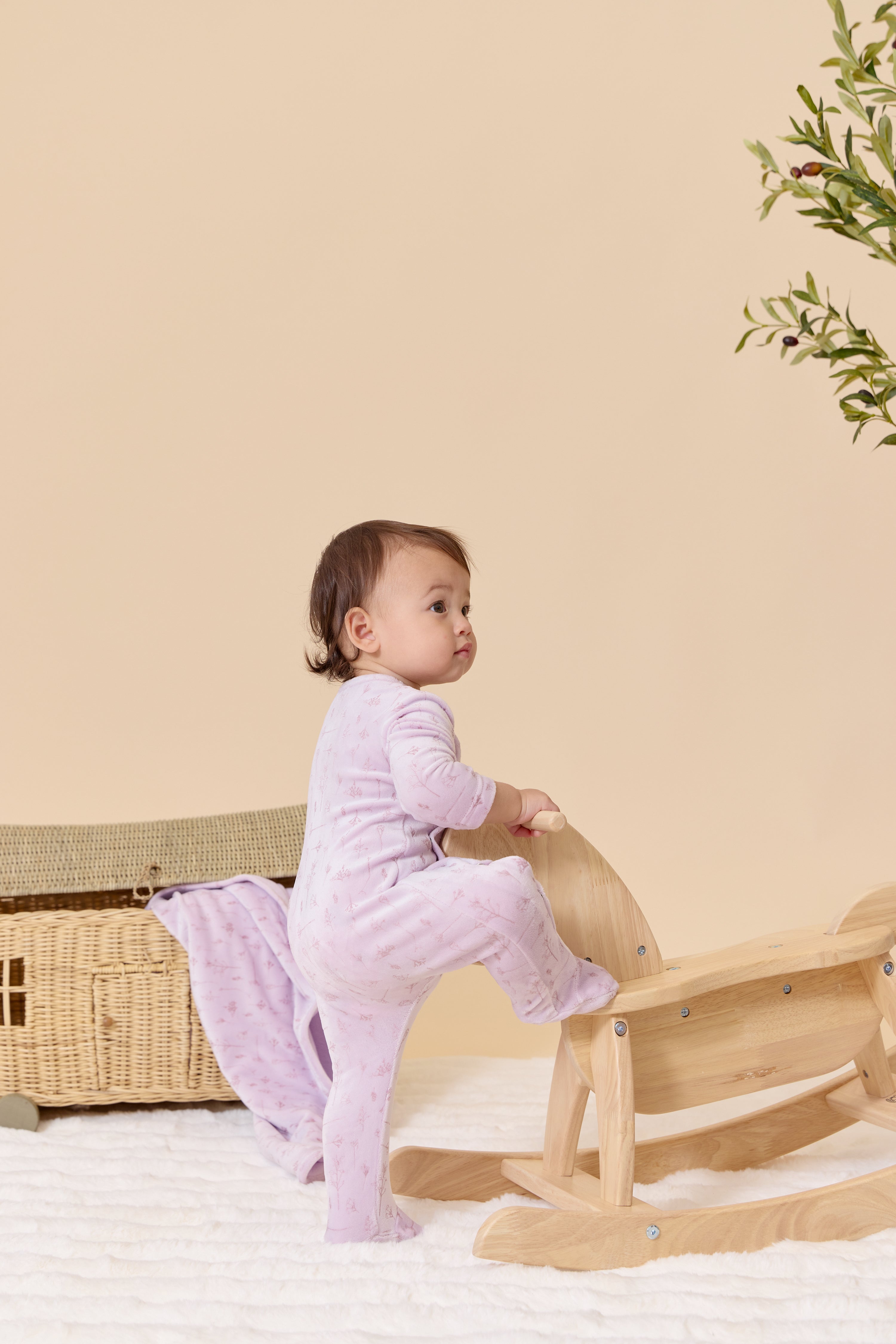 Kipp Baby Stem fusion lavender footie + beanie