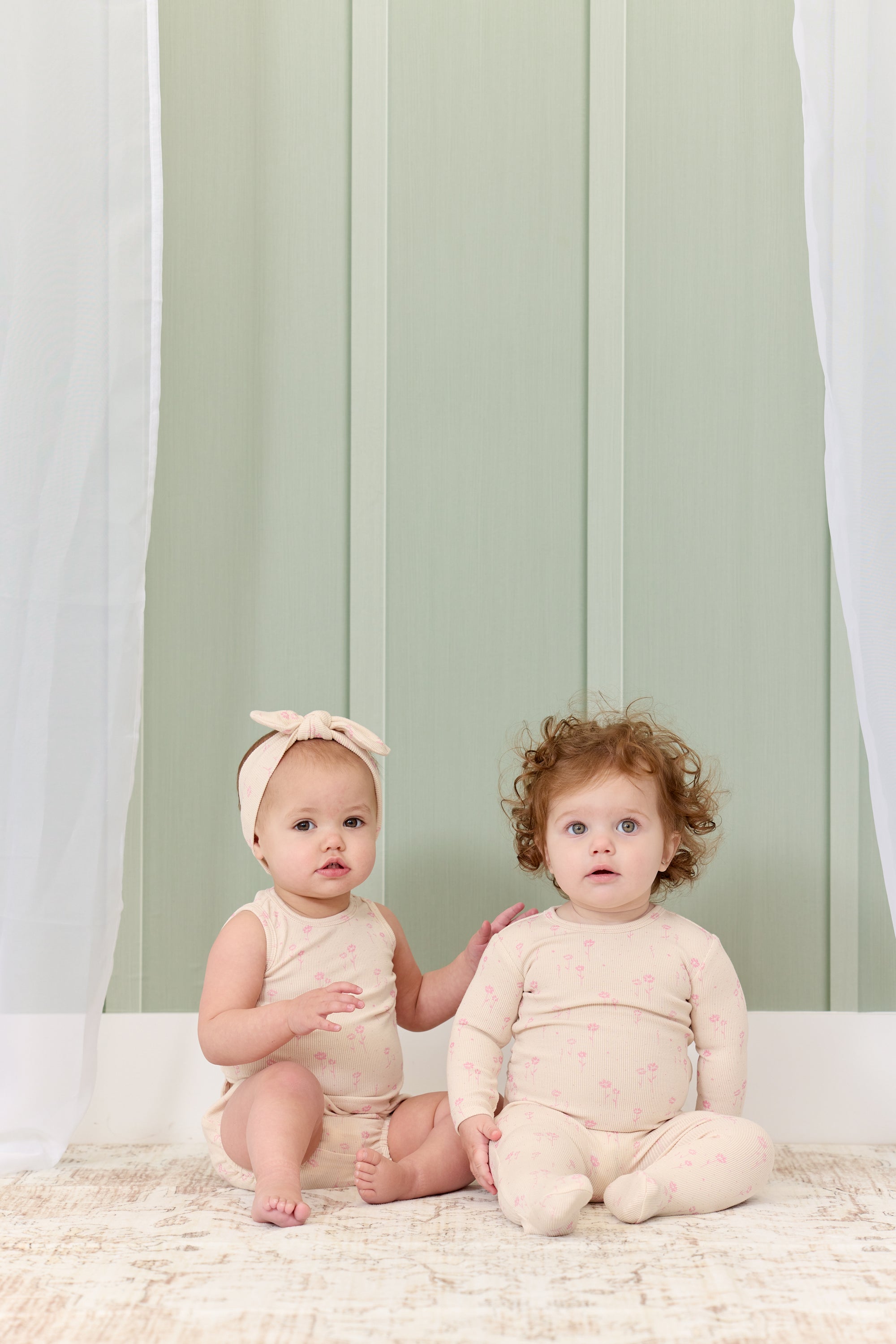 Kipp Rib Romper and Hat Set - Pink Kipp Rib Romper and Hat Set - Pink