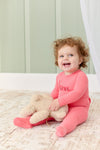 Love pink footie by Kipp Baby