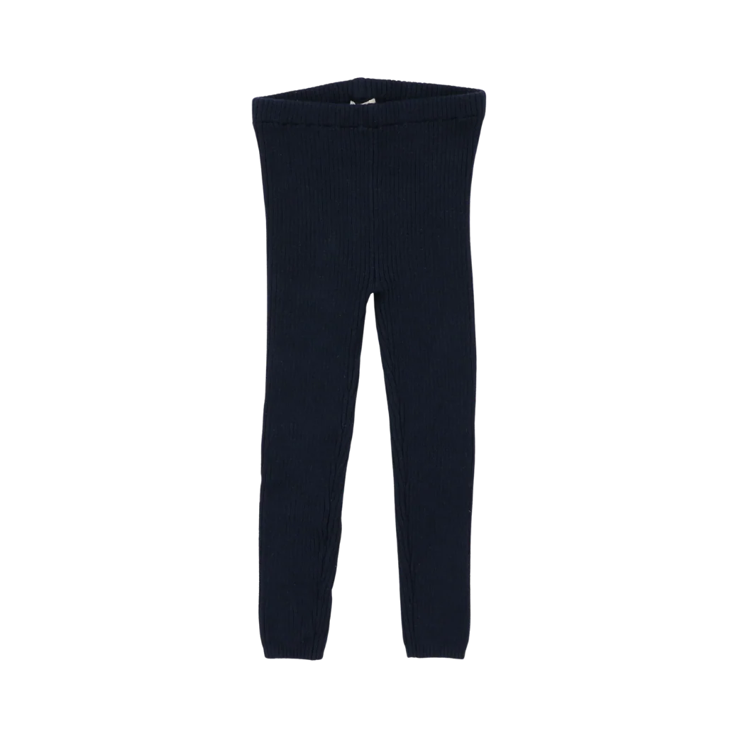 Lil Legs Long knit navy leggings