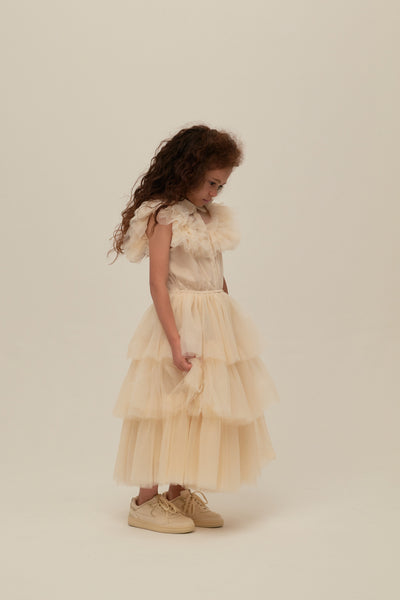 Jeena cream dress by C'era Una Volta