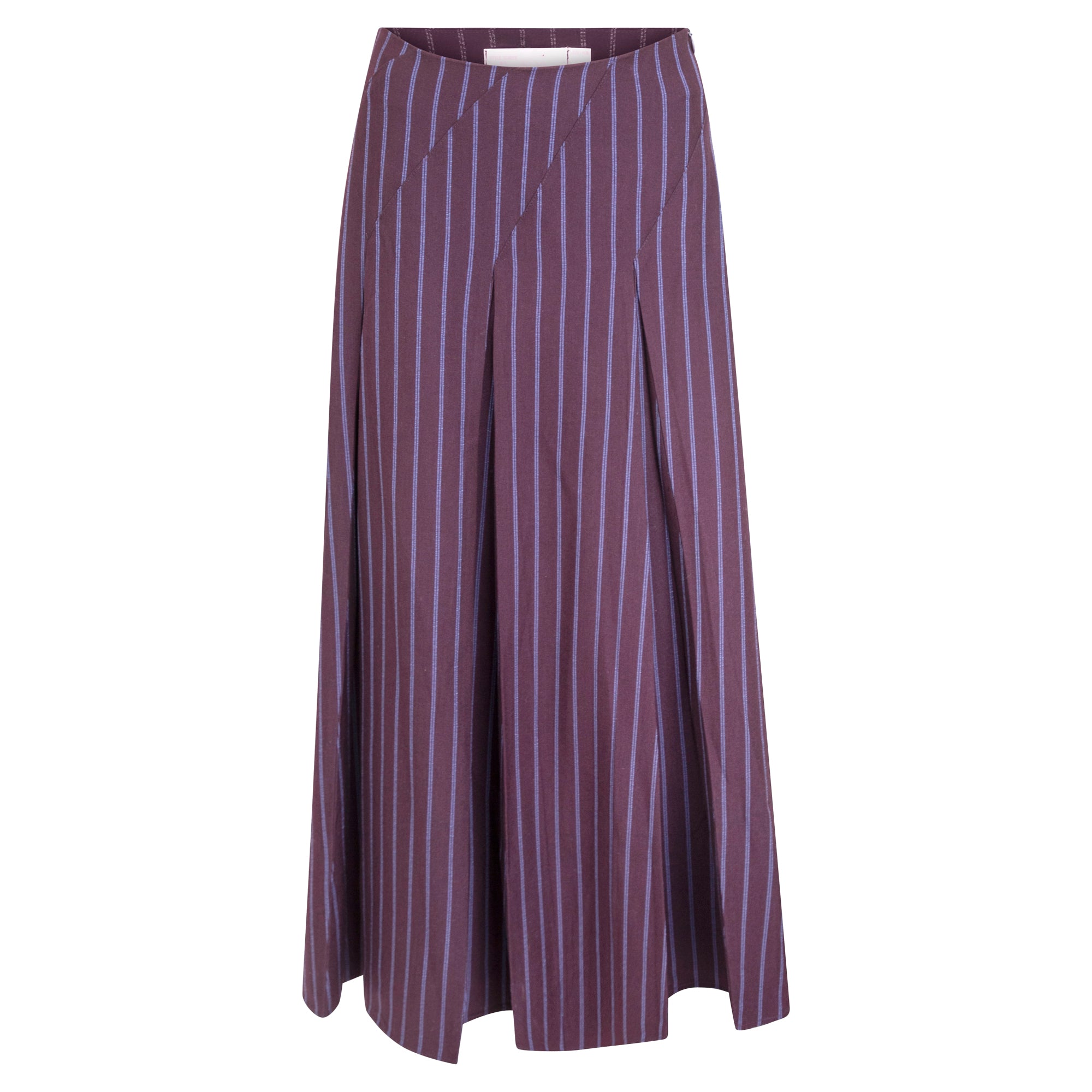 Soir Vivian midi wine skirt