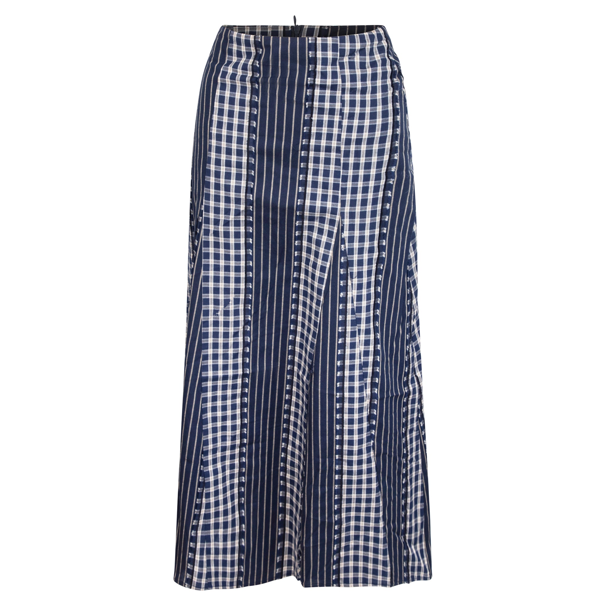 Soir Charlotte midi blue skirt