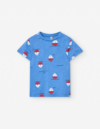 Boat print tee by Losan