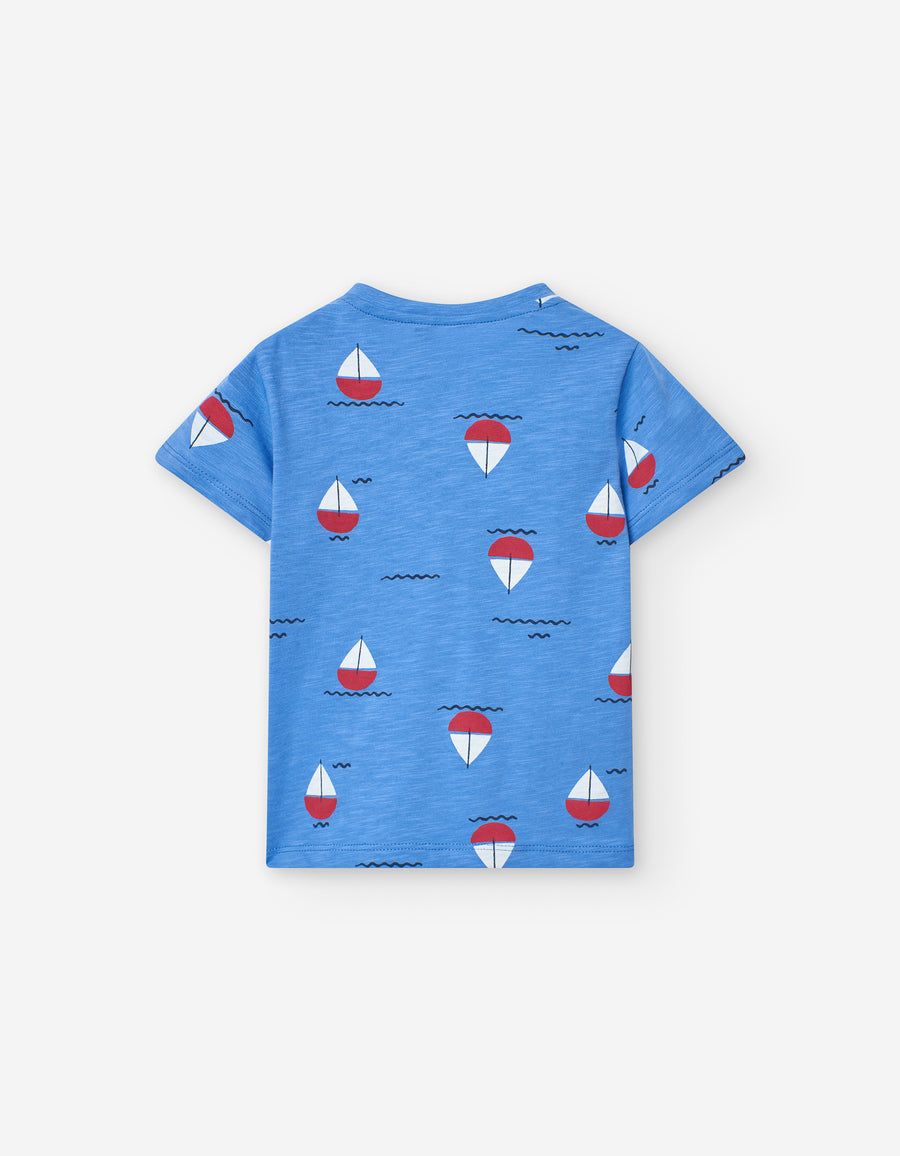 Boat print tee by Losan