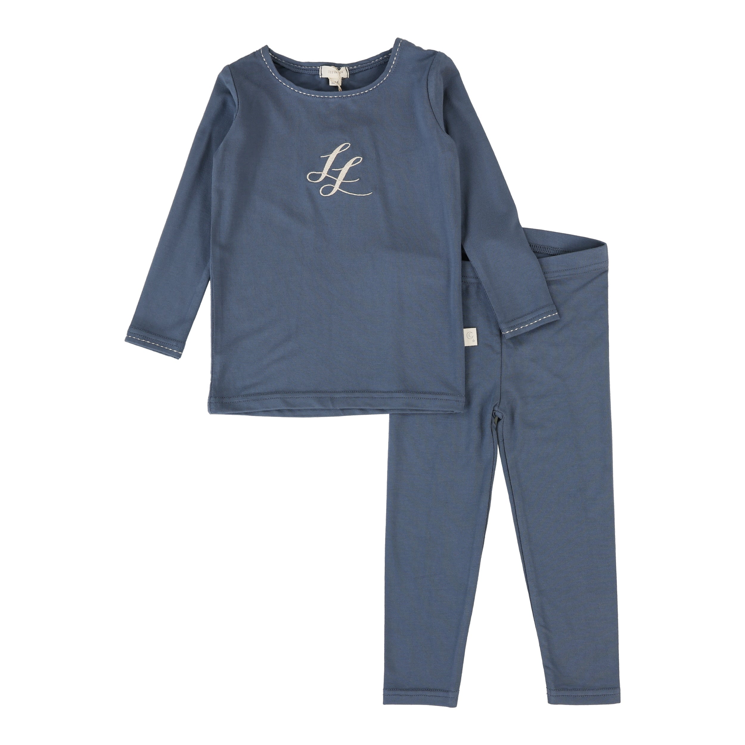 Lil Legs Emblem blue lounge set