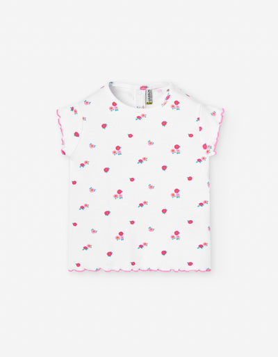 Printed flower tee by Losan