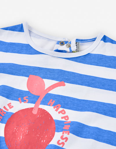 Cherry stripe tee by Losan