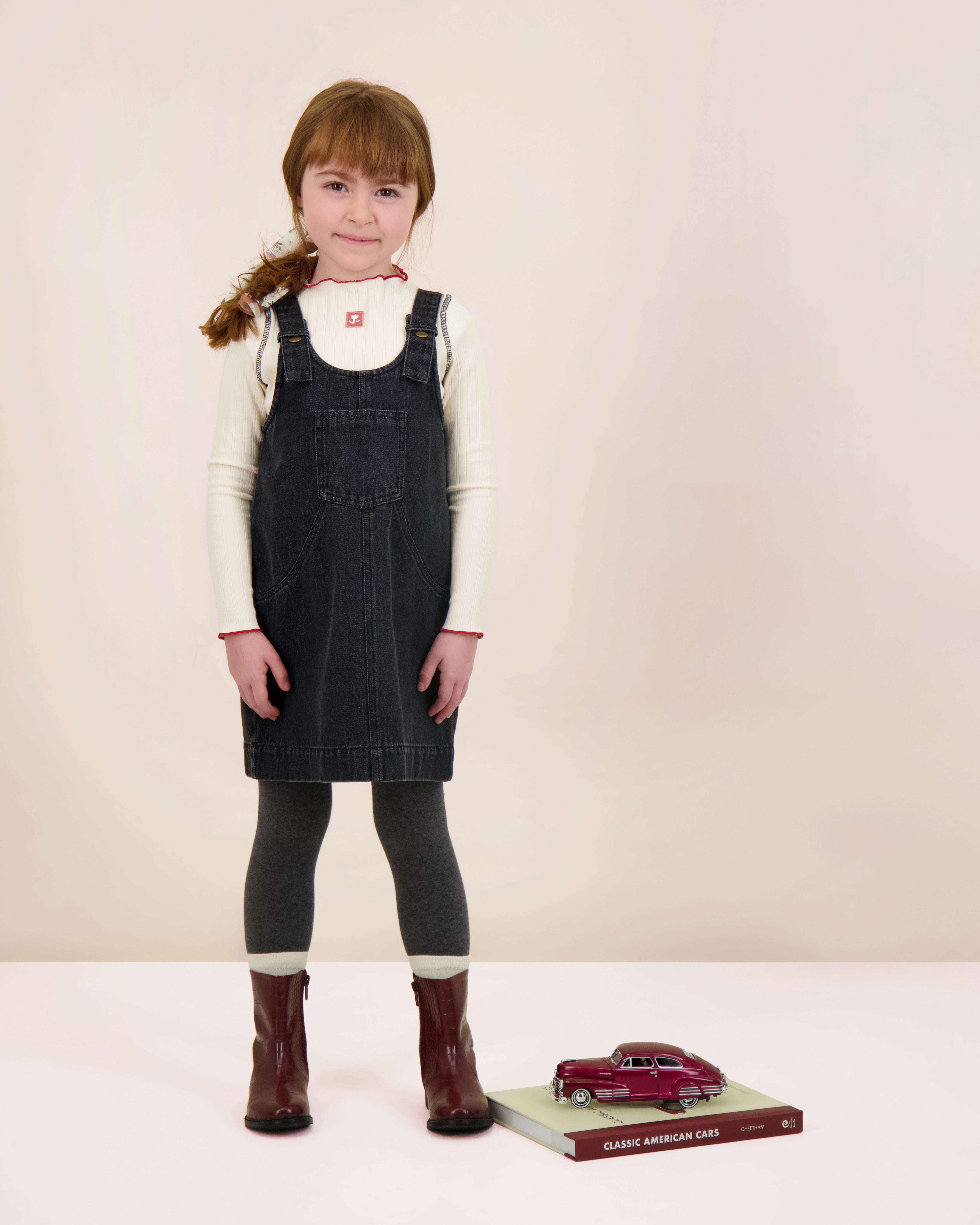 Lil Legs Utility black denim jumper