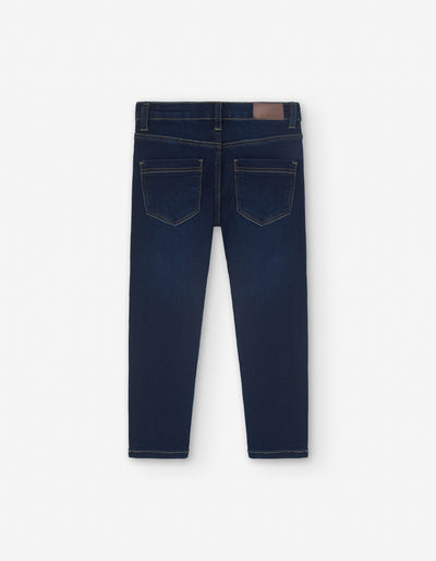 Dark Denim Skinny Fit Pants by Losan