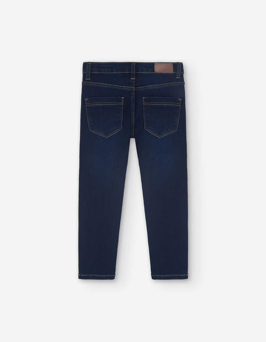 Dark Denim Skinny Fit Pants by Losan