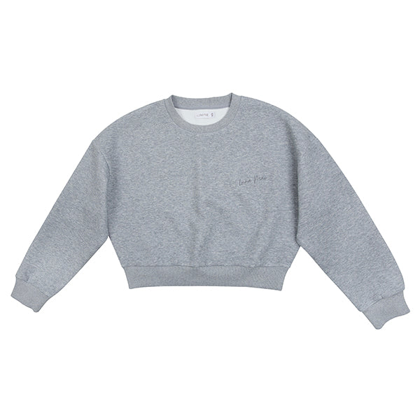 Cora ribbed dove sweatshirt by Luna Mae