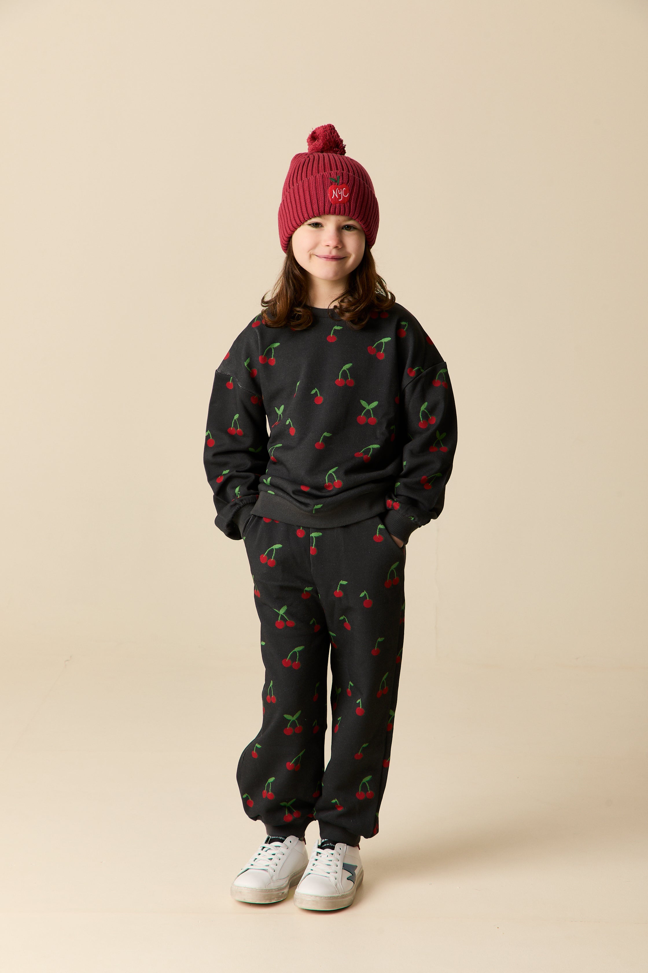 Wander & Wonder Cherries black sweatshirt