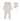 Lilette Le bebe pointelle cream/pink footie set - Flying Colors