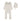 Lilette Le bebe pointelle cream/blue footie set - Flying Colors