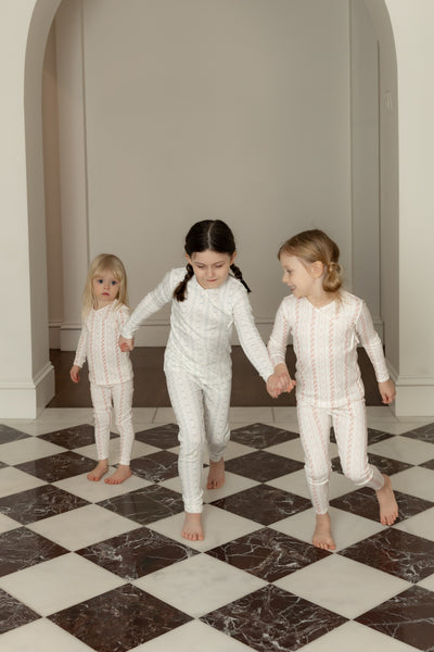 Linear nostalgia pink loungewear by Bee & Dee