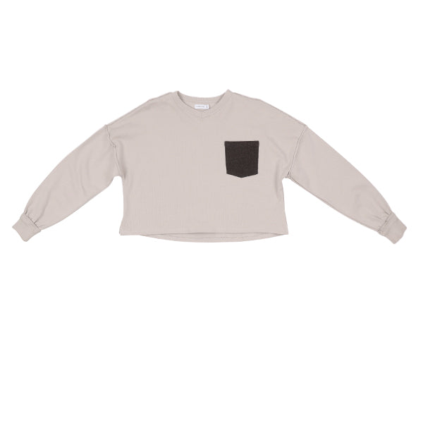 Luna Mae Skye pocket stone sweatshirt