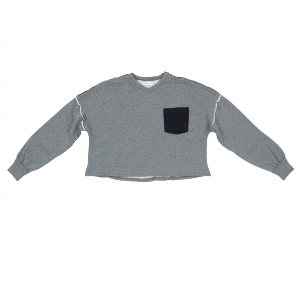 Luna Mae Skye pocket grey sweatshirt